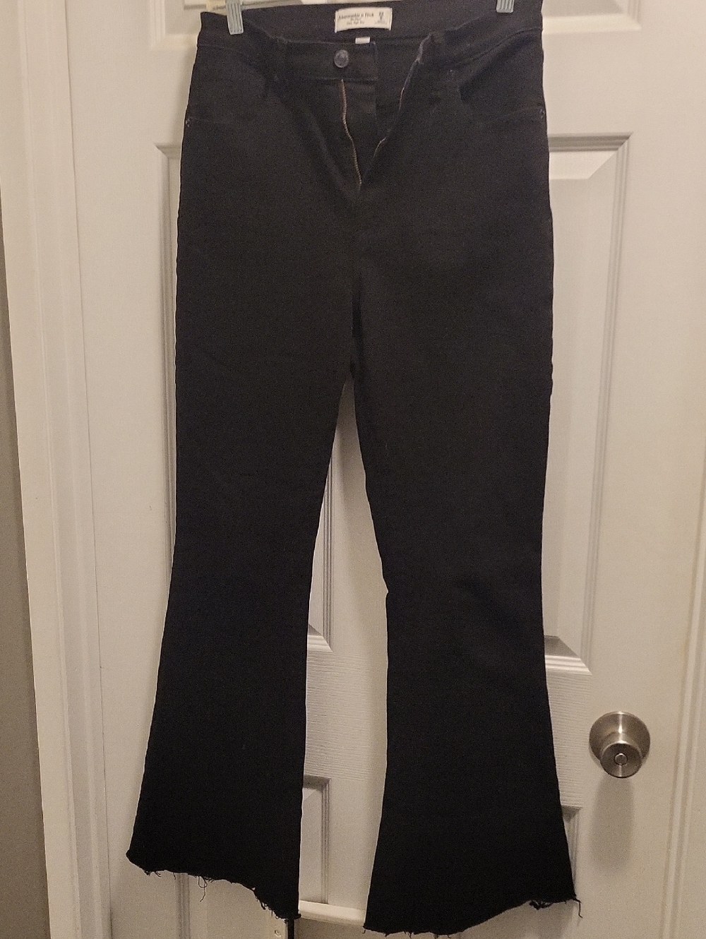 Abercrombie & Fitch Black Ultra High Rise Flare Jeans